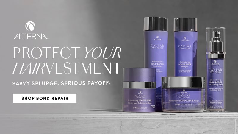 PROTECT YOUR HAIR INVESTMENT. SAVVY SPLURGE, SERIOUS PAYOFF. SHOP BOND REPAIR